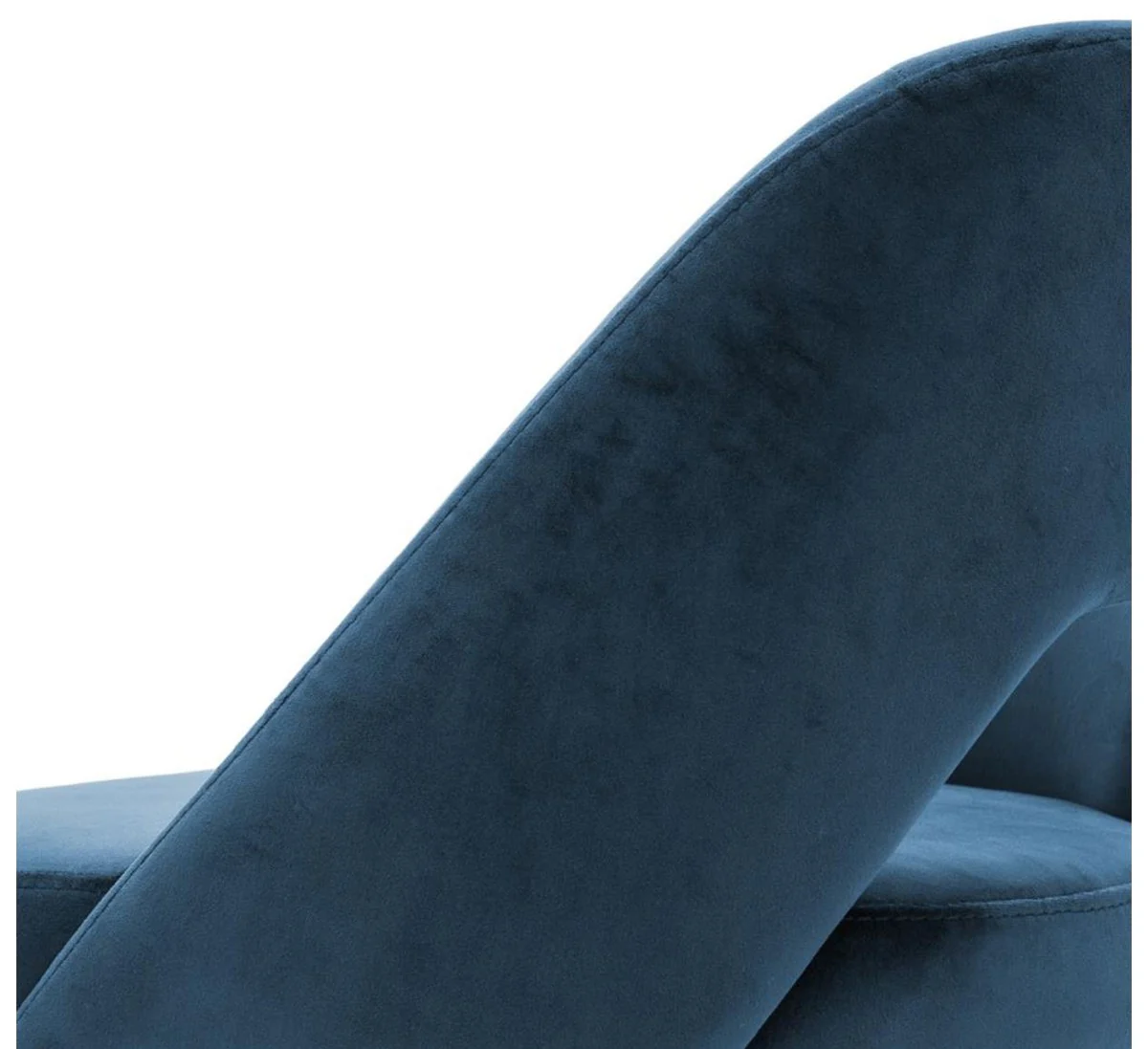 Luxury bar chair blue / black 50 x 50 x H. 100 cm - Luxury bar stool with backrest