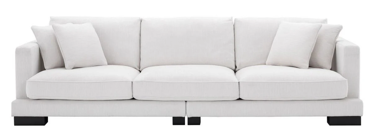 Luxury living room sofa with cushions white / black 284 x 110 x H. 85 cm - Living room furniture - Luxury collection