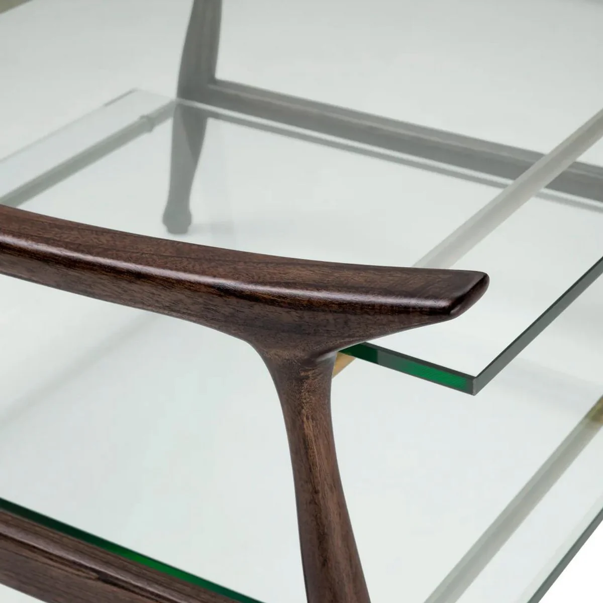 Luxury coffee table brown 74.5 x 75.5 x H. 46 cm