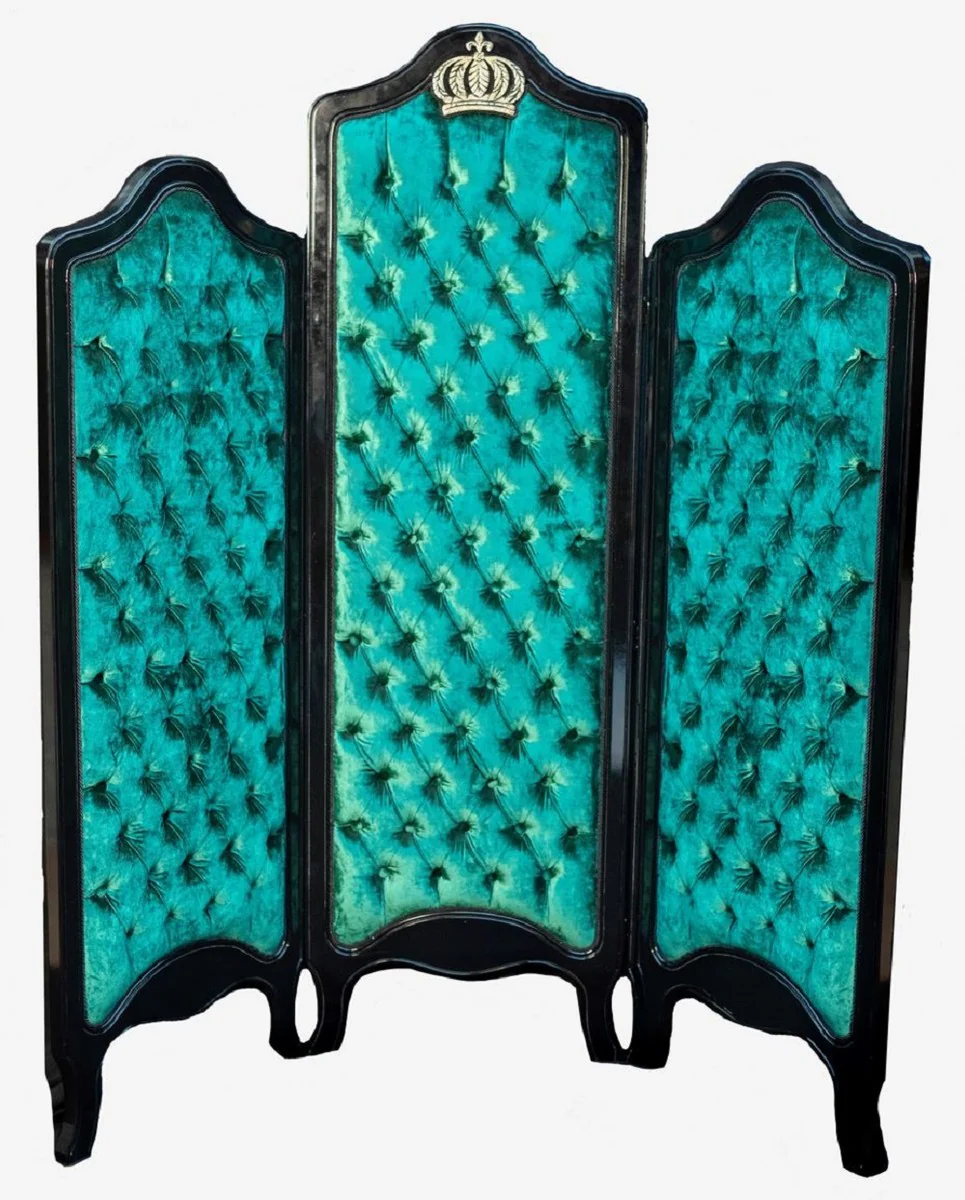 Pompöös by Luxury Baroque Room Divider Green / Black / Gold - Pompööser Baroque Screen designed by Harald Glööckler - Baroque Bedroom & Hotel Furniture - Noble & Magnificent