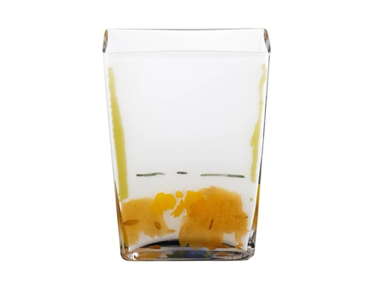 Handcrafted opal glass vase with a motif by Oskar Koller, height 20 cm - finest quality from the Tettau porcelain factory - beautiful vase