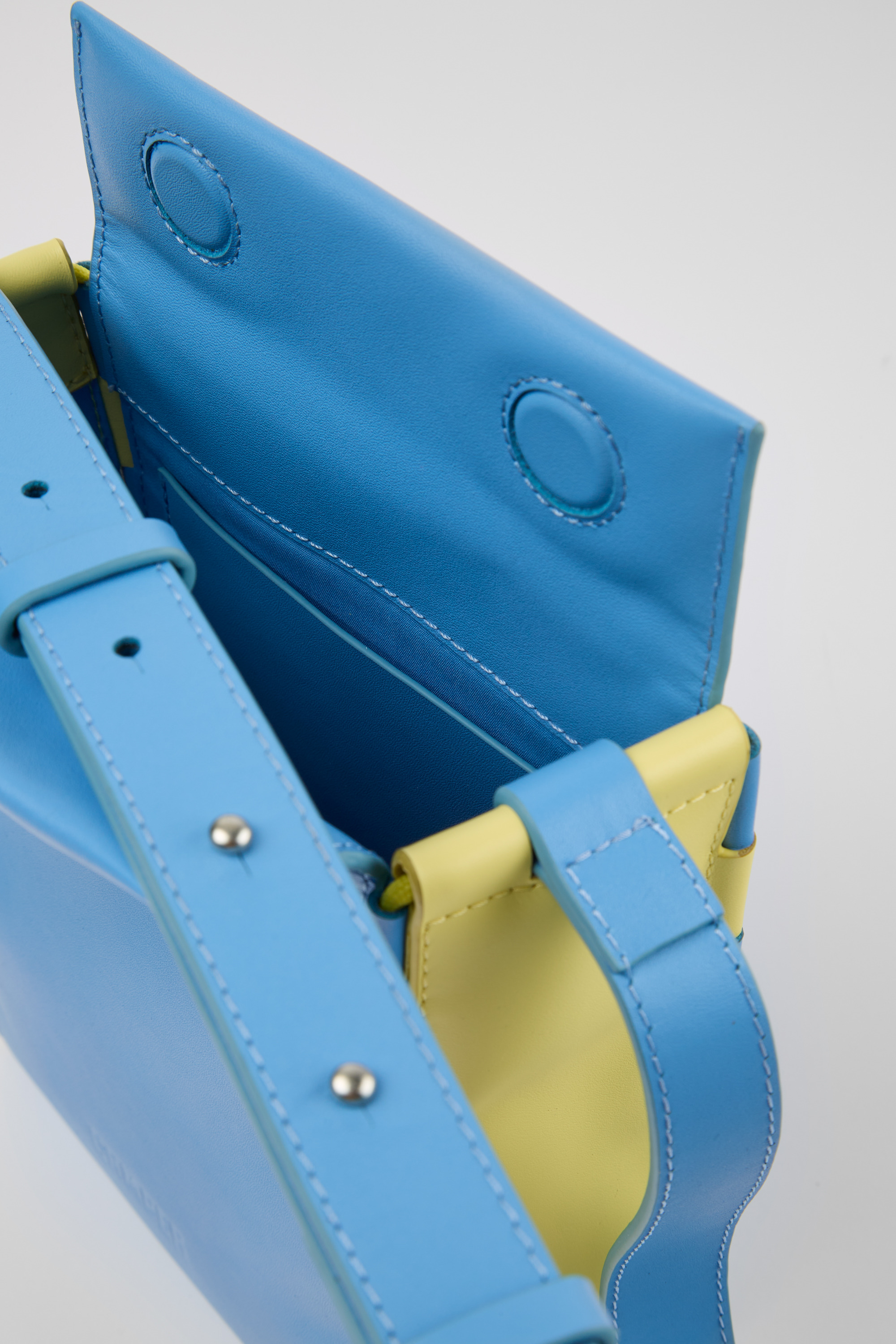 Tie Bags - Blaue und gelbe Crossbody Tasche