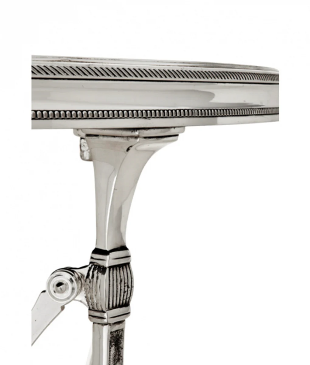 Luxury Art Deco Designer Side Table Antique Silver - Hotel Table Furniture