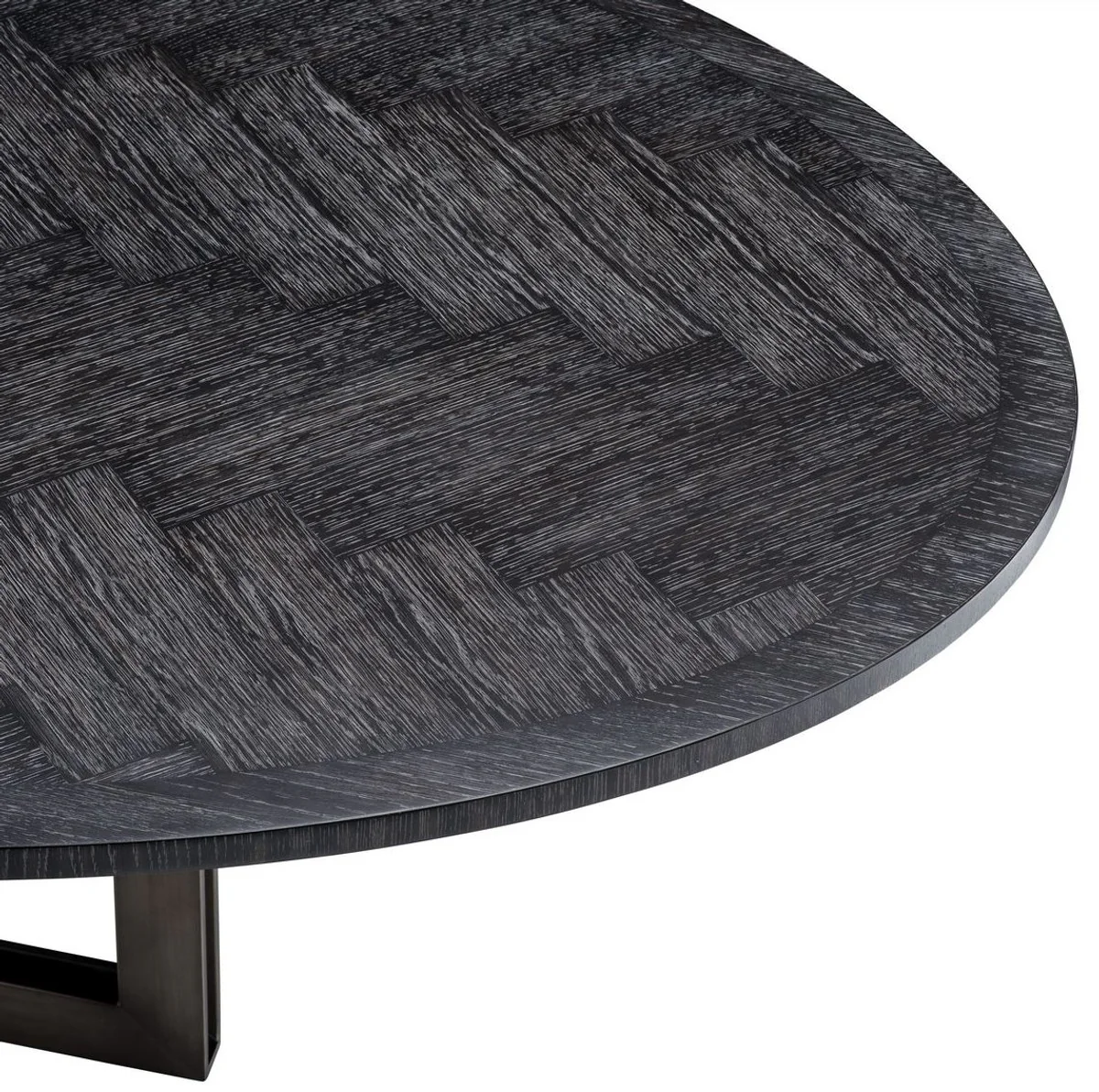 Luxury dining table black / bronze 200 x 120 x H. 76 cm - Oval kitchen table - Luxury dining room furniture