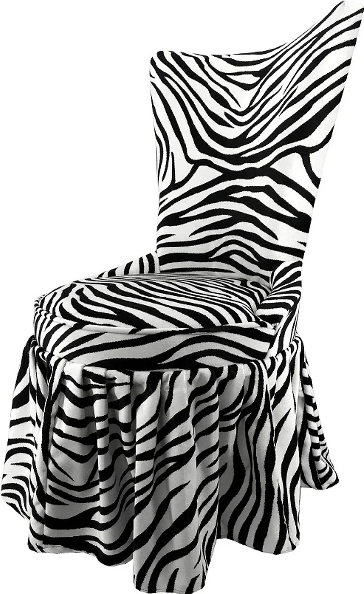 Pompöös by Luxury Baroque Castle Dining Room Chair Zebra Black / White - Pompöös Baroque Chair designed by Harald Glööckler