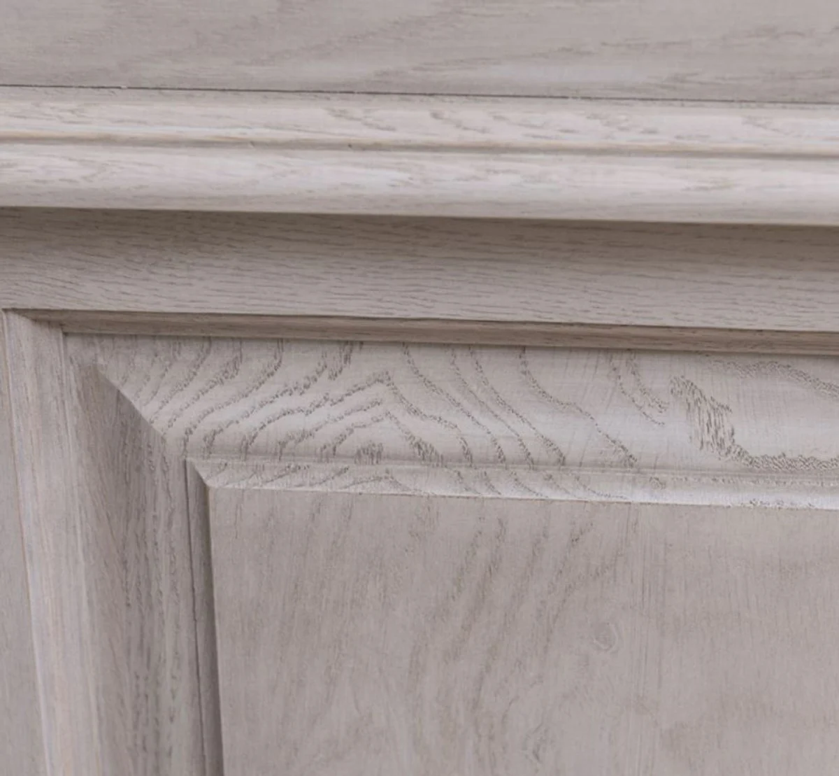 Country house style bathroom set gray - 1 double washbasin & 2 sinks & 2 taps & 1 wall mirror - solid wood bathroom furniture in country house style