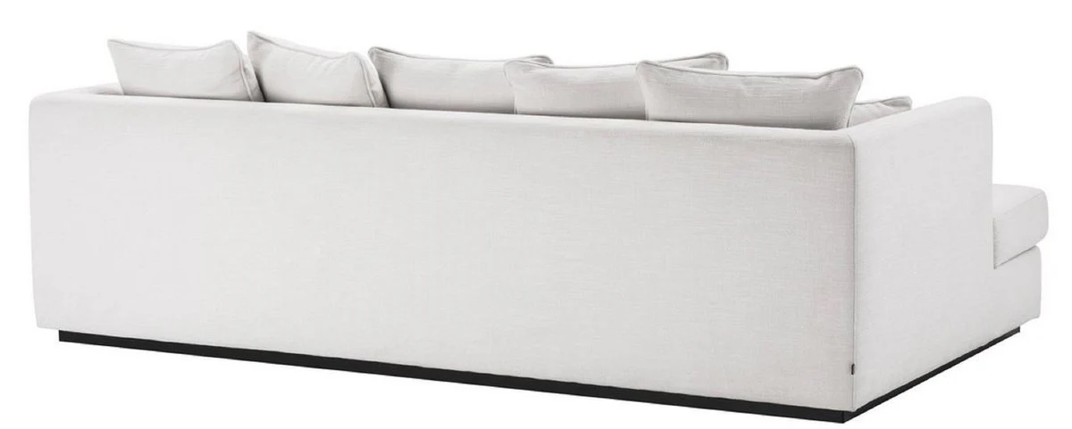 Luxury living room sofa white / black 265 x 151 x H. 90 cm - Couch with 7 cushions - Luxury living room furniture