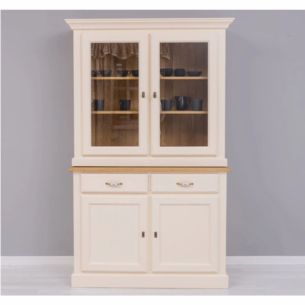 Country house style dining room cabinet cream / natural colors 126 x 45 x H. 200 cm - dining room furniture