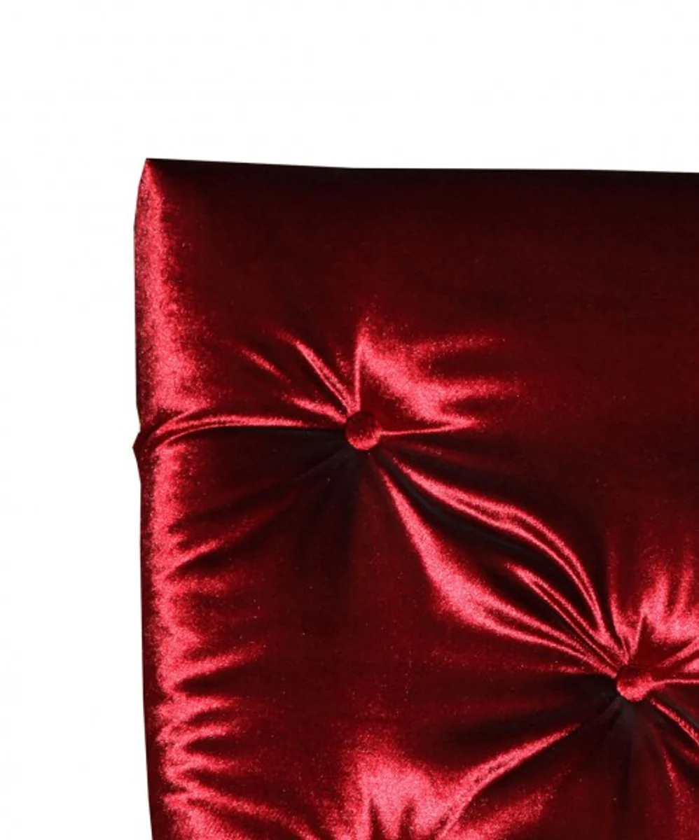 Baroque Dining Room Chair Bordeaux / Silver - Designer Chair - Luxury Quality High-Back Chair