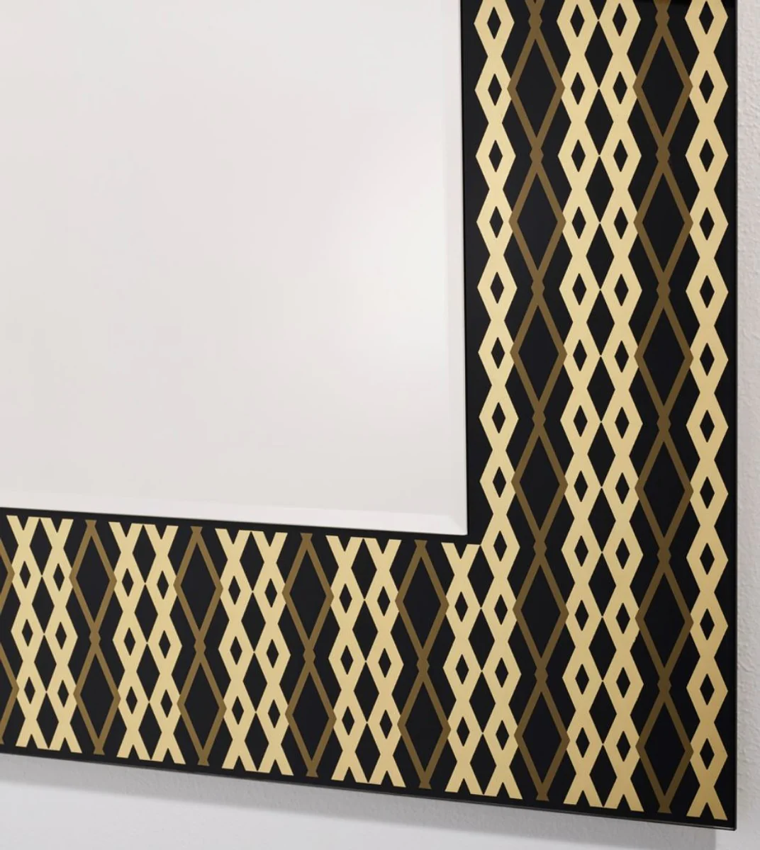 Designer wall mirror black / bronze / gold 99 x H. 127 cm - living room mirror - cloakroom mirror - luxury quality