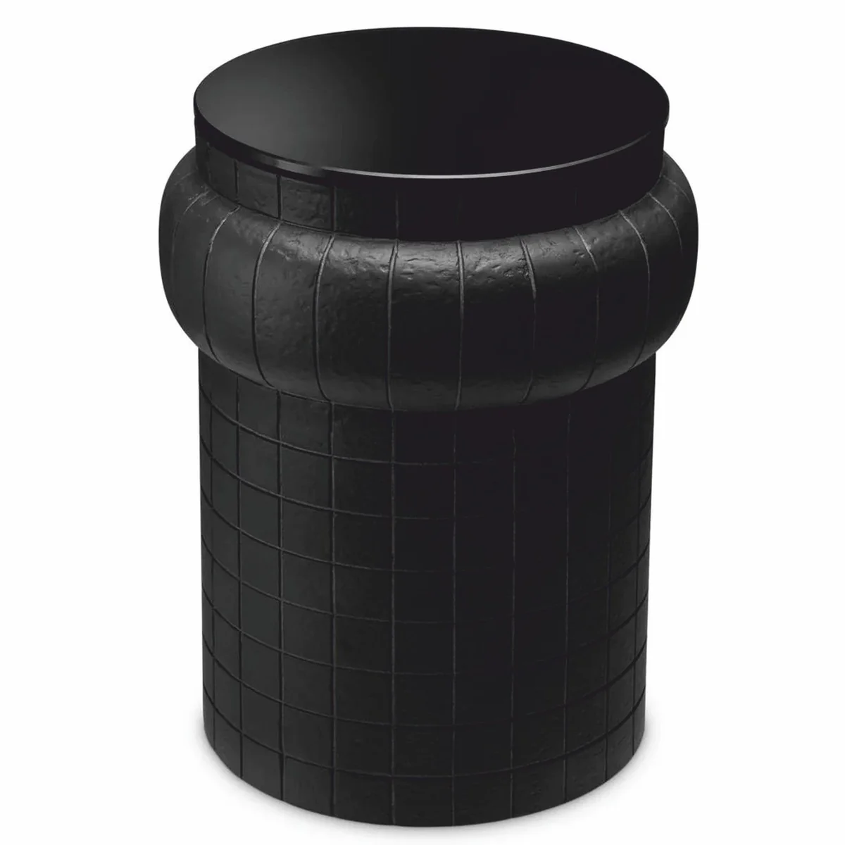 Luxury side table with glass top black H. 52 cm - luxury furniture