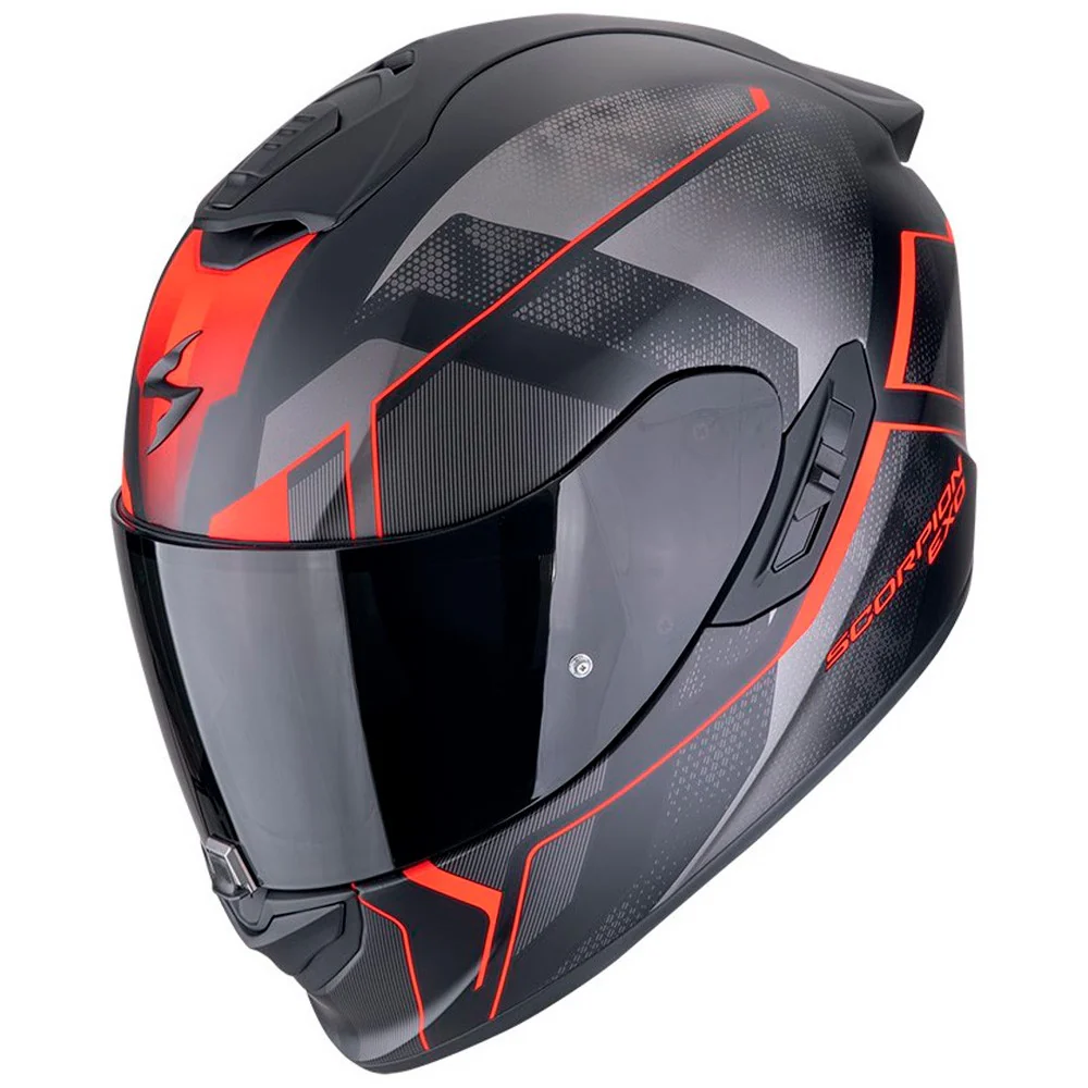 SCORPION EXO 1400 EVO II INTENSIO HELMET - BLACK / RED
