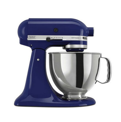 Artisan 5 Qt. 10-Speed Cobalt Blue Stand Mixer mit Flat Beater, 6-Wire Whip und Dough Hook Attachments