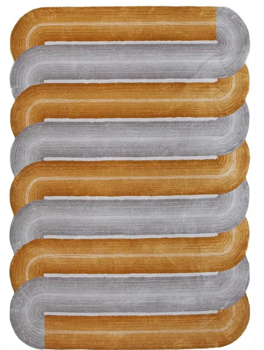 Luxury Rug Multicolored 160 x 230 cm - Rectangular Wavy Living Room Rug - Bedroom Rug - Luxury Interior - Luxury Rug