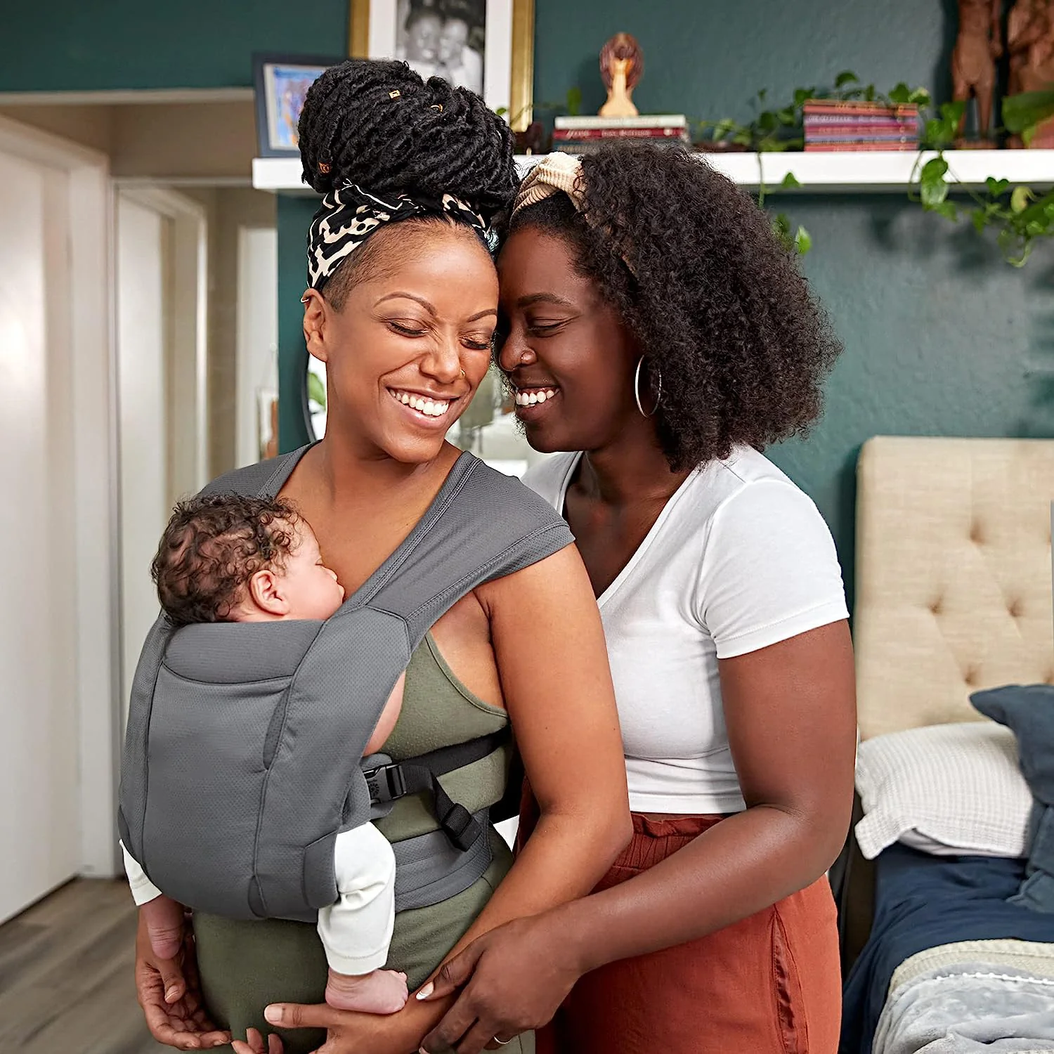 Embrace Cosy Newborn Essentials Babytragetuch (3–10 kg), Ponte-Strick, Blush Pink