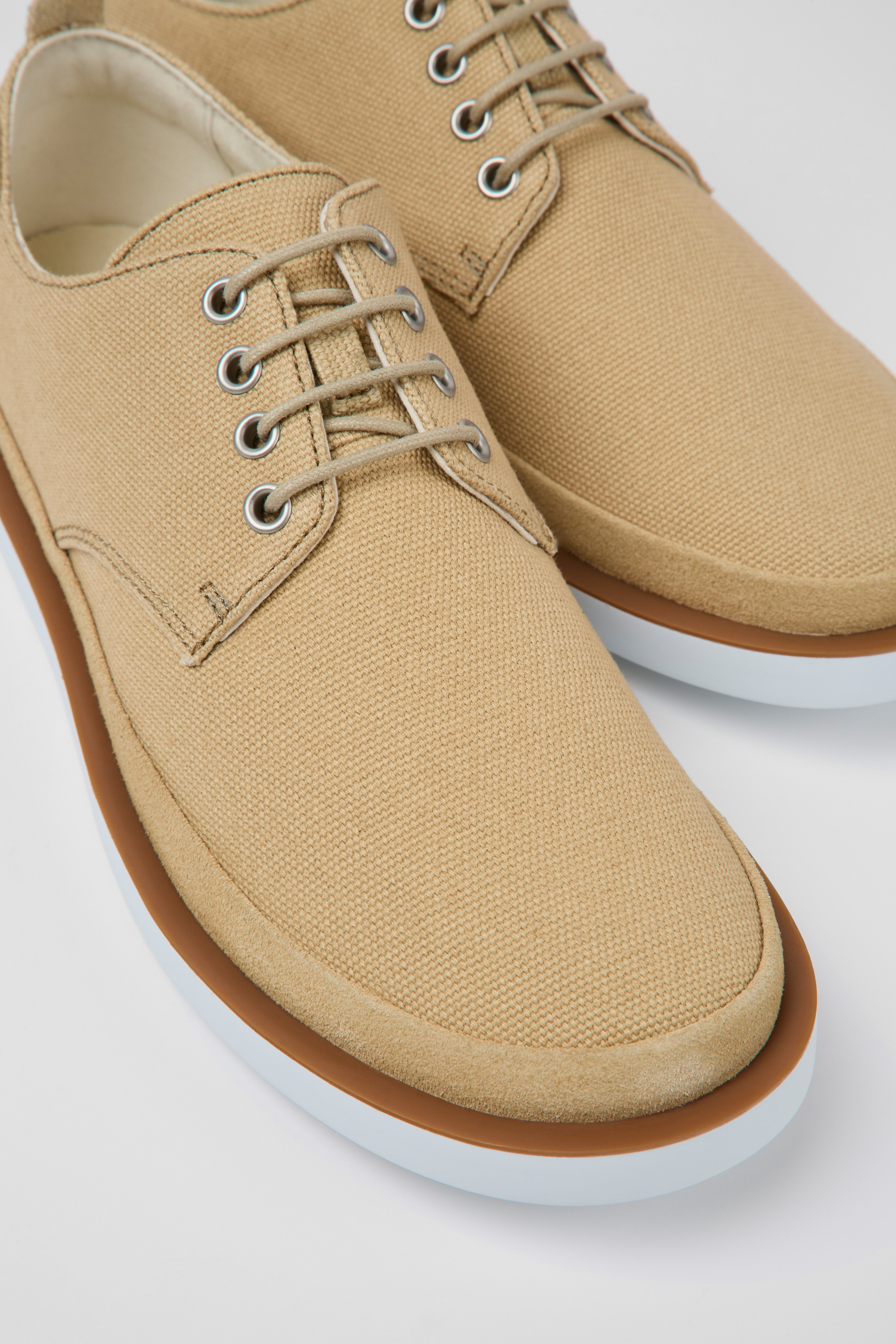 Wagon - Beige Textil- und Nubuckschuhe für Herren