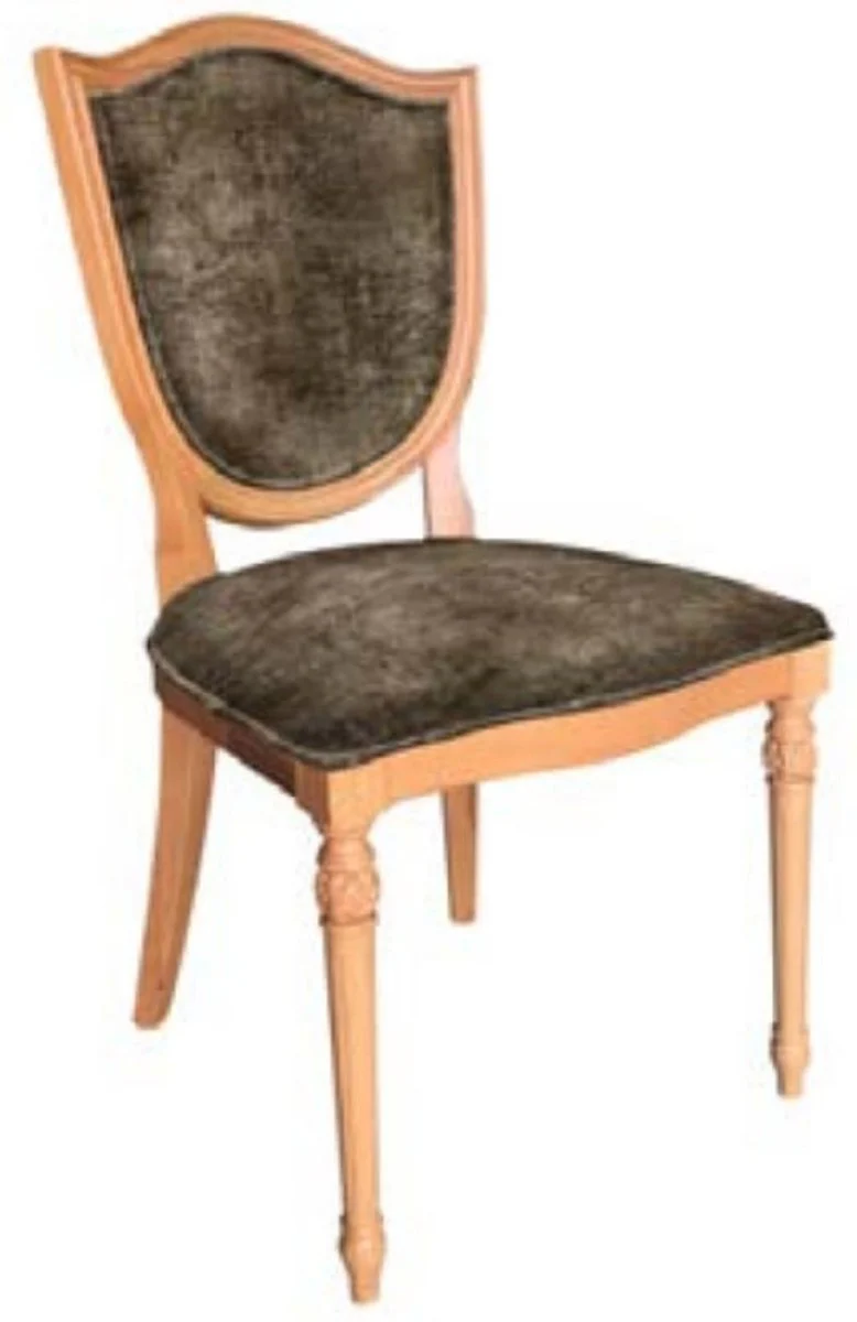 Art Deco Dining Room Chair Gray / Natural Colors - Elegant Solid Wood Chair - Art Deco Dining Room Furniture