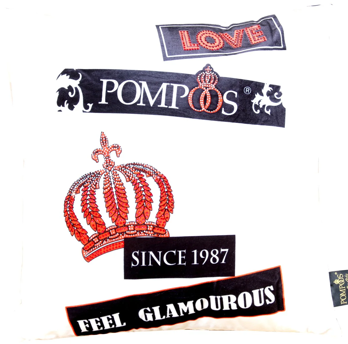 Harald Glööckler Designer Decorative Cushion Pompöös by with Glitter Stones Feel Glamorous