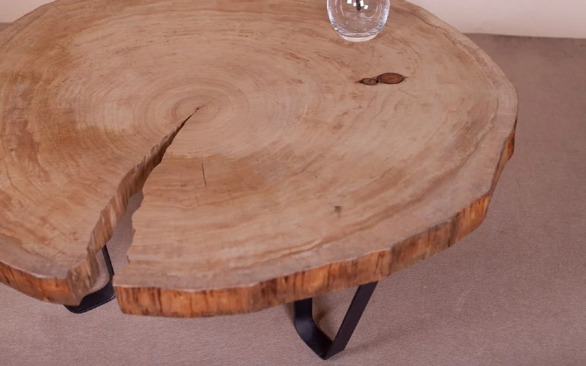 Luxury coffee table brown / black 110 x 95 x H. 50 cm