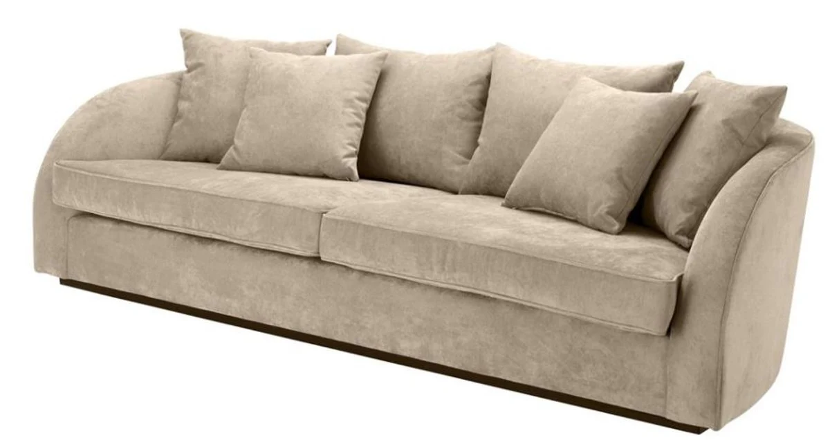 Luxury Hotel Sofa Greige 255 x 91 x H. 72 cm - Designer Collection