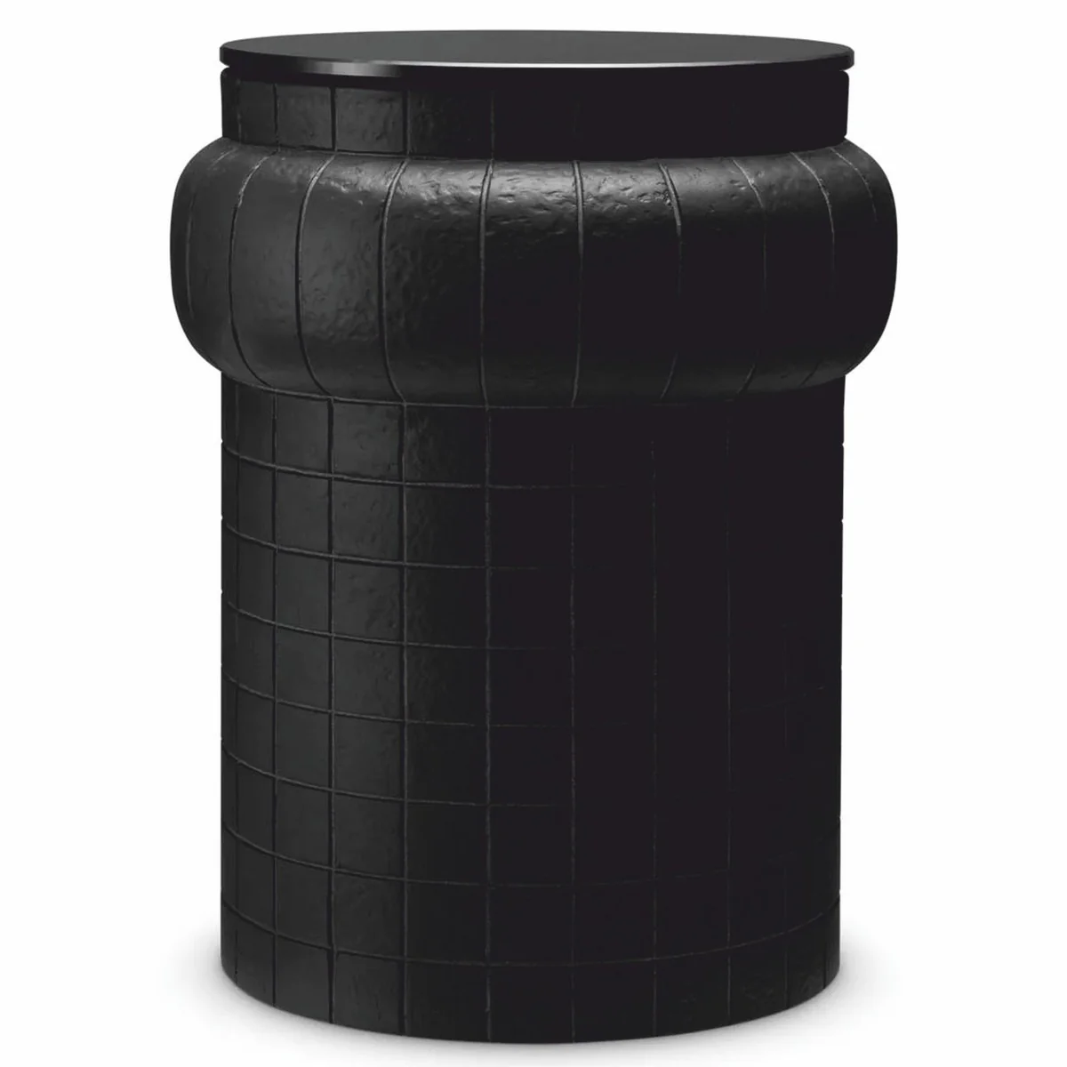 Luxury side table with glass top black H. 52 cm - luxury furniture