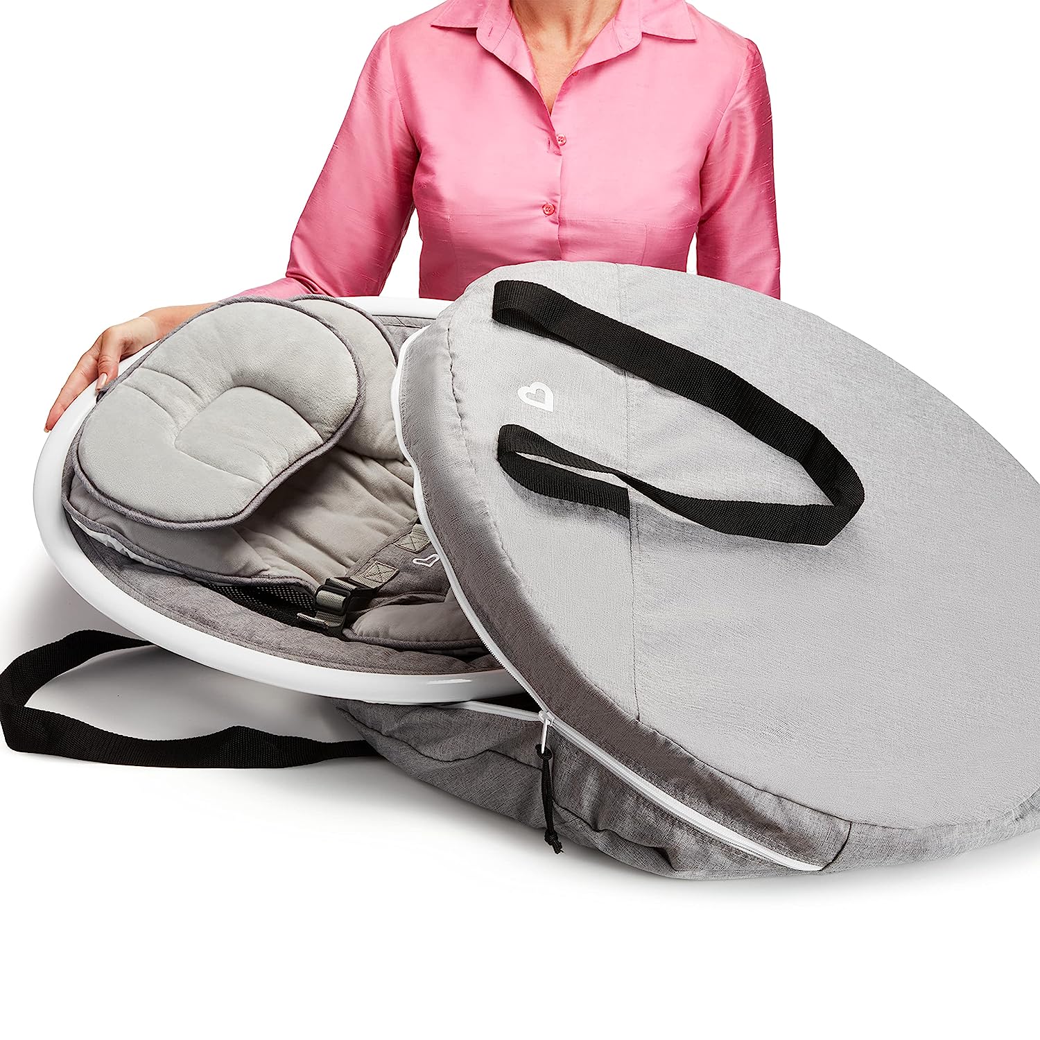 Bluetooth-fähige, leichte Babyschaukel mit natürlicher Bewegung in 5 Bewegungsbereichen, inklusive Fernbedienung