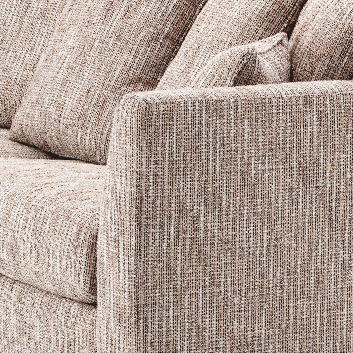 Luxury Living Room Sofa Beige / Black 255 cm - Living Room & Hotel Furniture