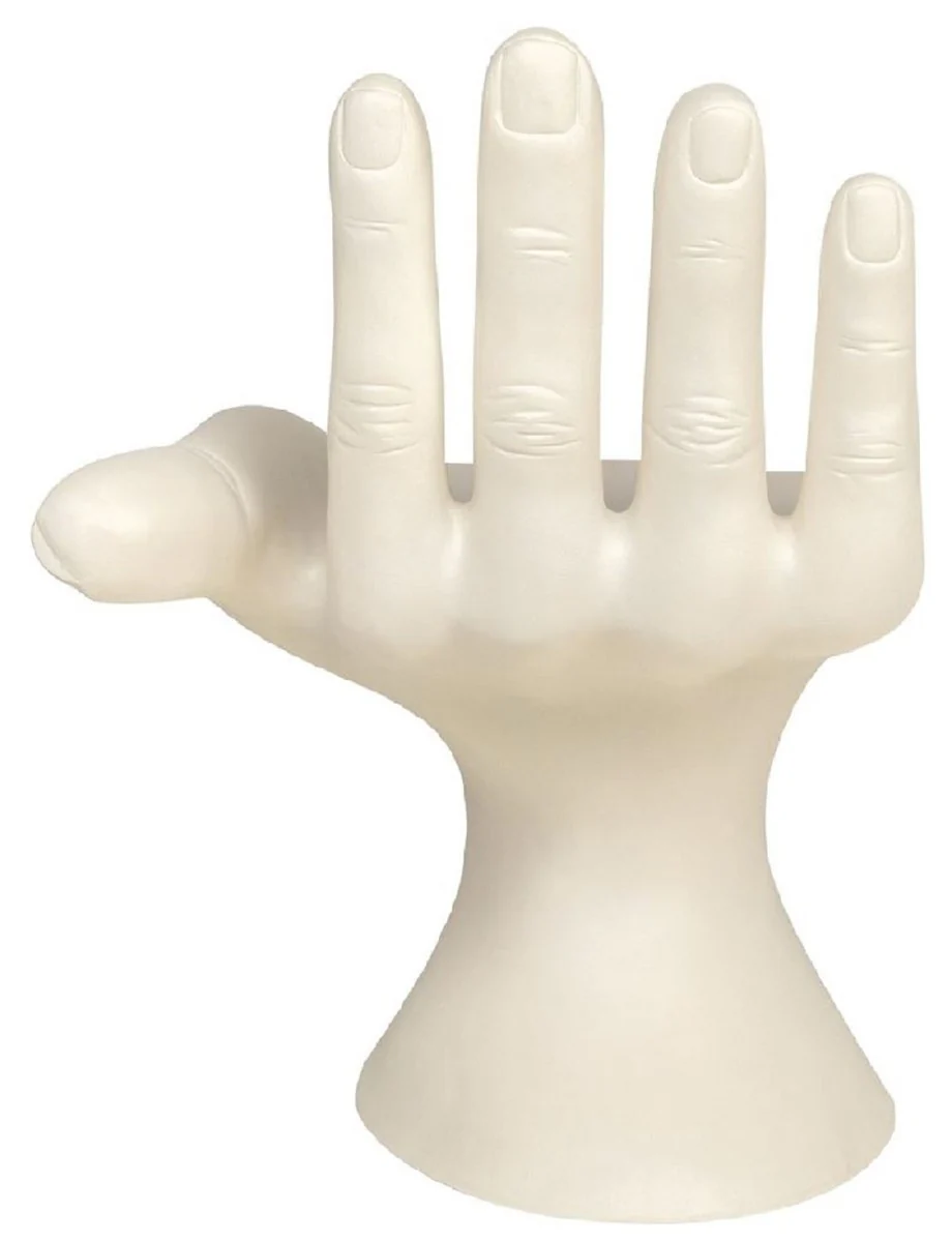 Luxury designer chair hand cream white 60 x 50 x H. 89 cm - Fiberglass chair - Luxury furniture - Designer furniture - Fiberglass furniture