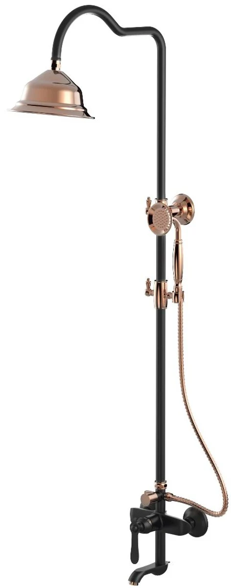 Luxury Art Nouveau bathtub faucet with overhead shower and hand shower - various colors - nostalgic shower faucet set - retro bathroom accessories