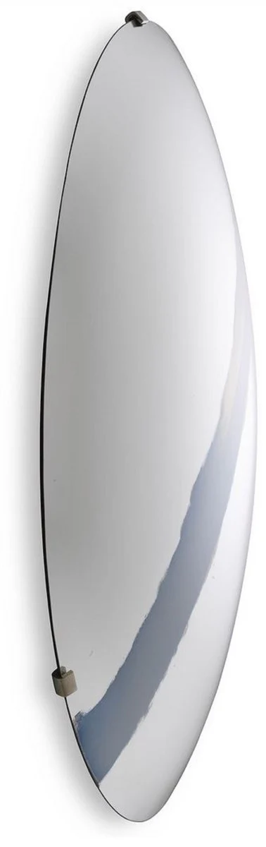 Luxury mirror with blue stripes Ø 119 cm - Round concave wall mirror with wall bracket - Luxury collection