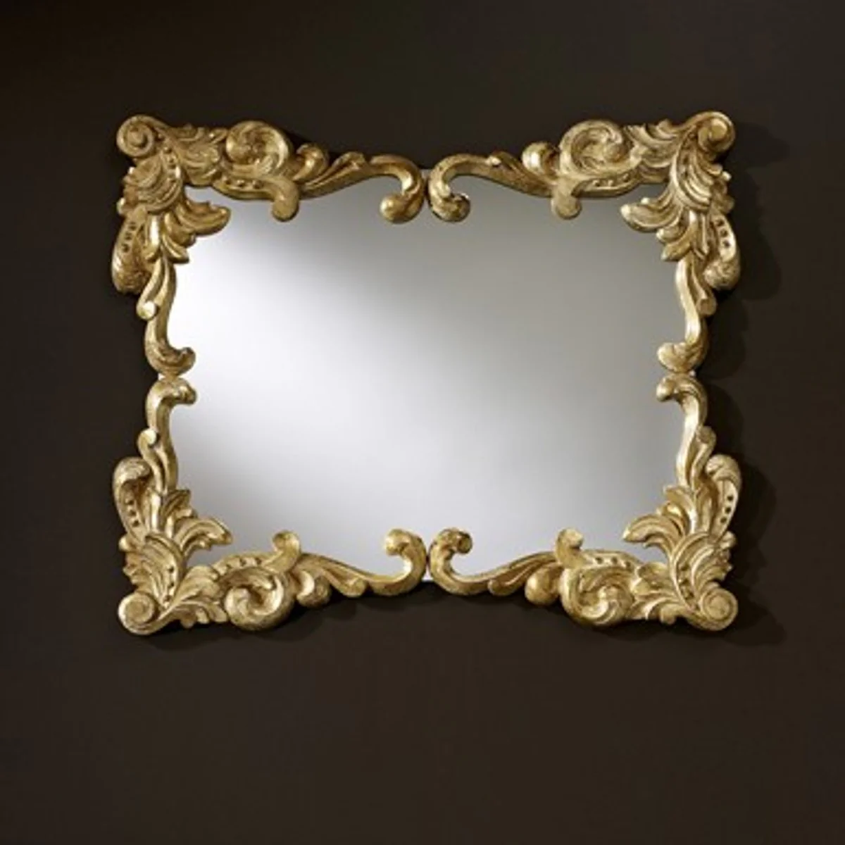Baroque wall mirror antique style gold 92 x 110 cm - Baroque mirror
