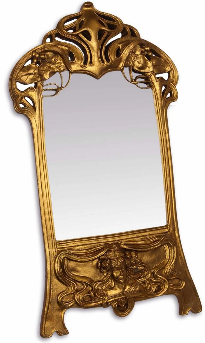 Baroque table mirror / make-up mirror gold 28 x H. 49.3 cm - Baroque mirror
