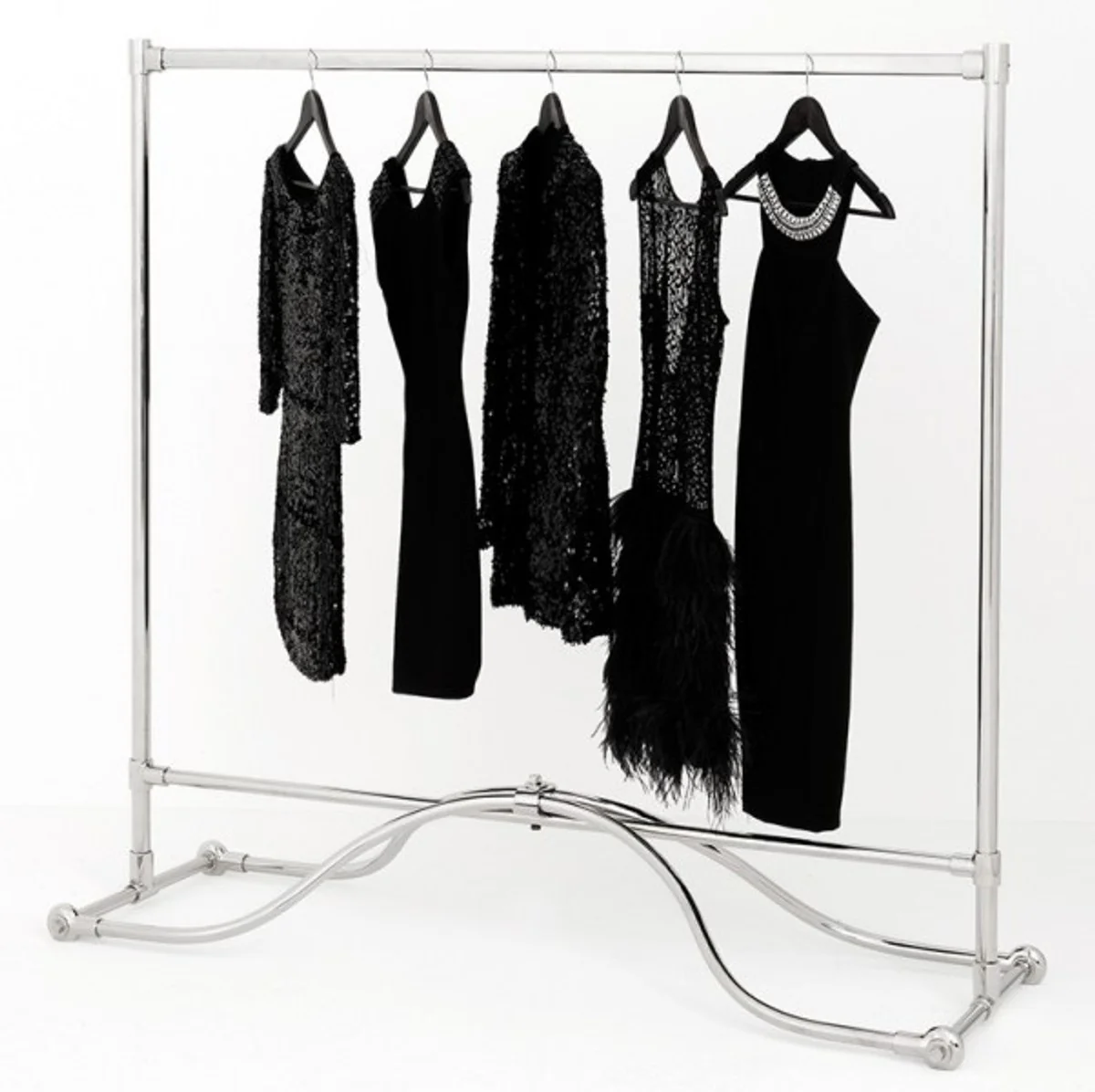 Luxury clothes rail, nickel-plated stainless steel - clothes rack, coat rack