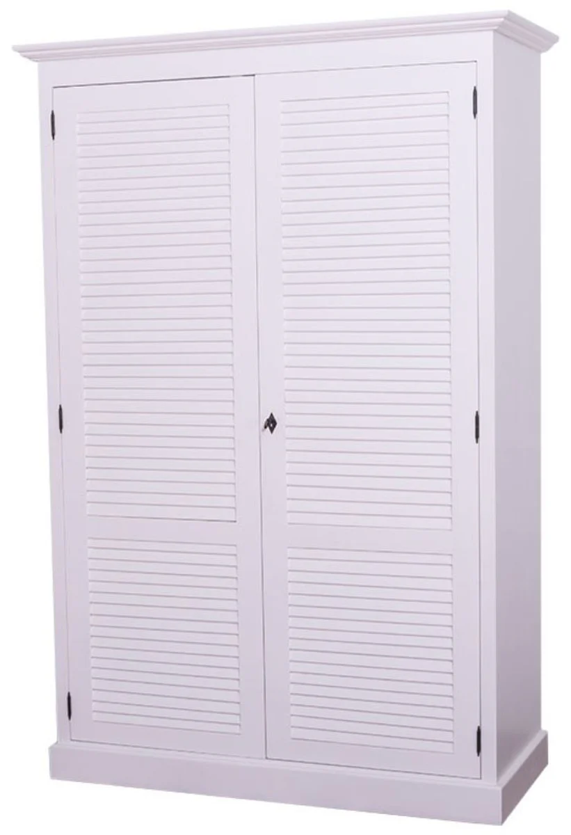 Country house style bedroom cupboard / wardrobe with 2 doors white 134 x 59 x H. 200 cm - bedroom furniture