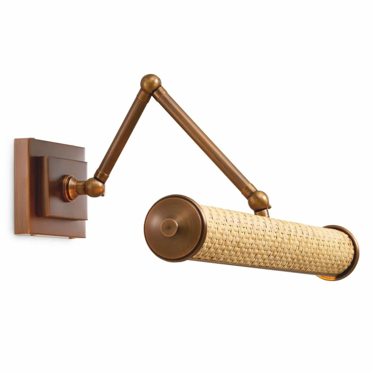 Luxury wall light antique brass / natural color 43 cm - Luxury Lights