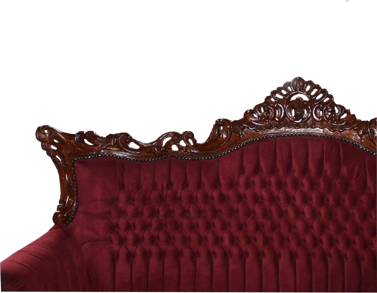 Baroque 3-seater sofa Master in Bordeaux / Brown - living room furniture Couch Lounge - Limited Edition