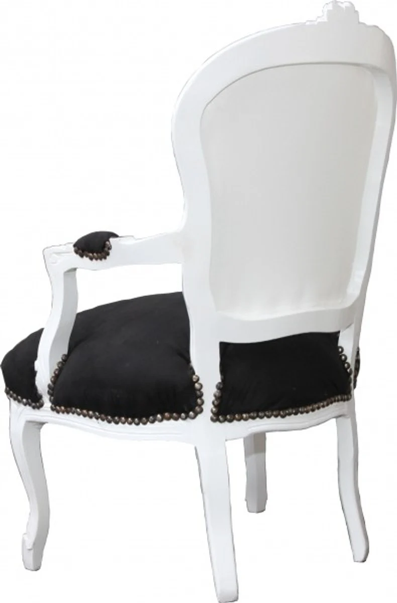 Baroque Salon Chair White / Black Mod2 Bling Bling