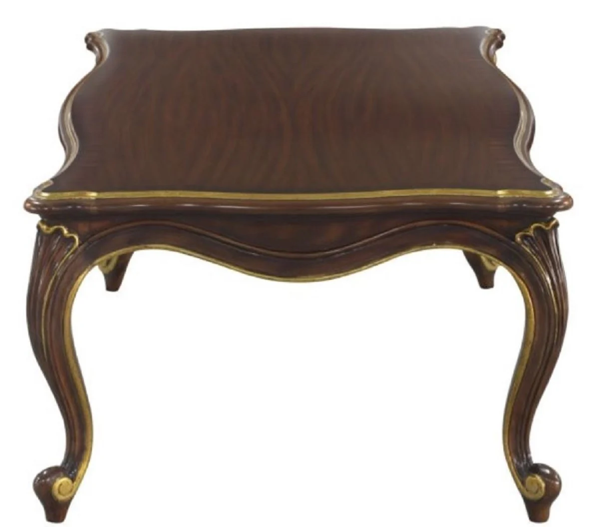Luxury Baroque coffee table dark brown / gold 117 x 72 x H. 42 cm - Baroque living room furniture