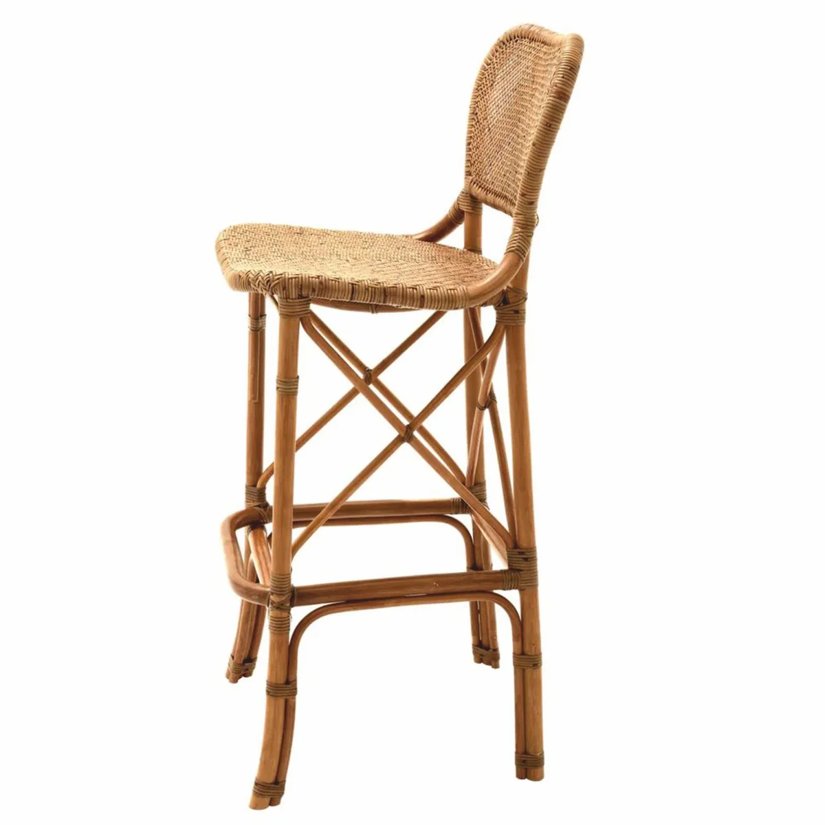 Luxury rattan bar chair brown H. 104.5 cm - rattan bar furniture