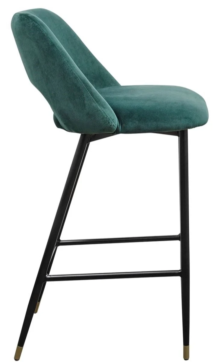 Luxury bar chair green / black 55 x 58 x H. 97 cm - luxury bar furniture