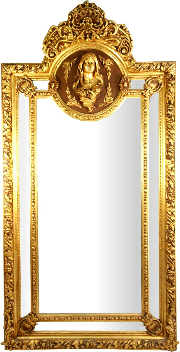 Stately baroque mirror gold Maria motif - baroque furniture antique style