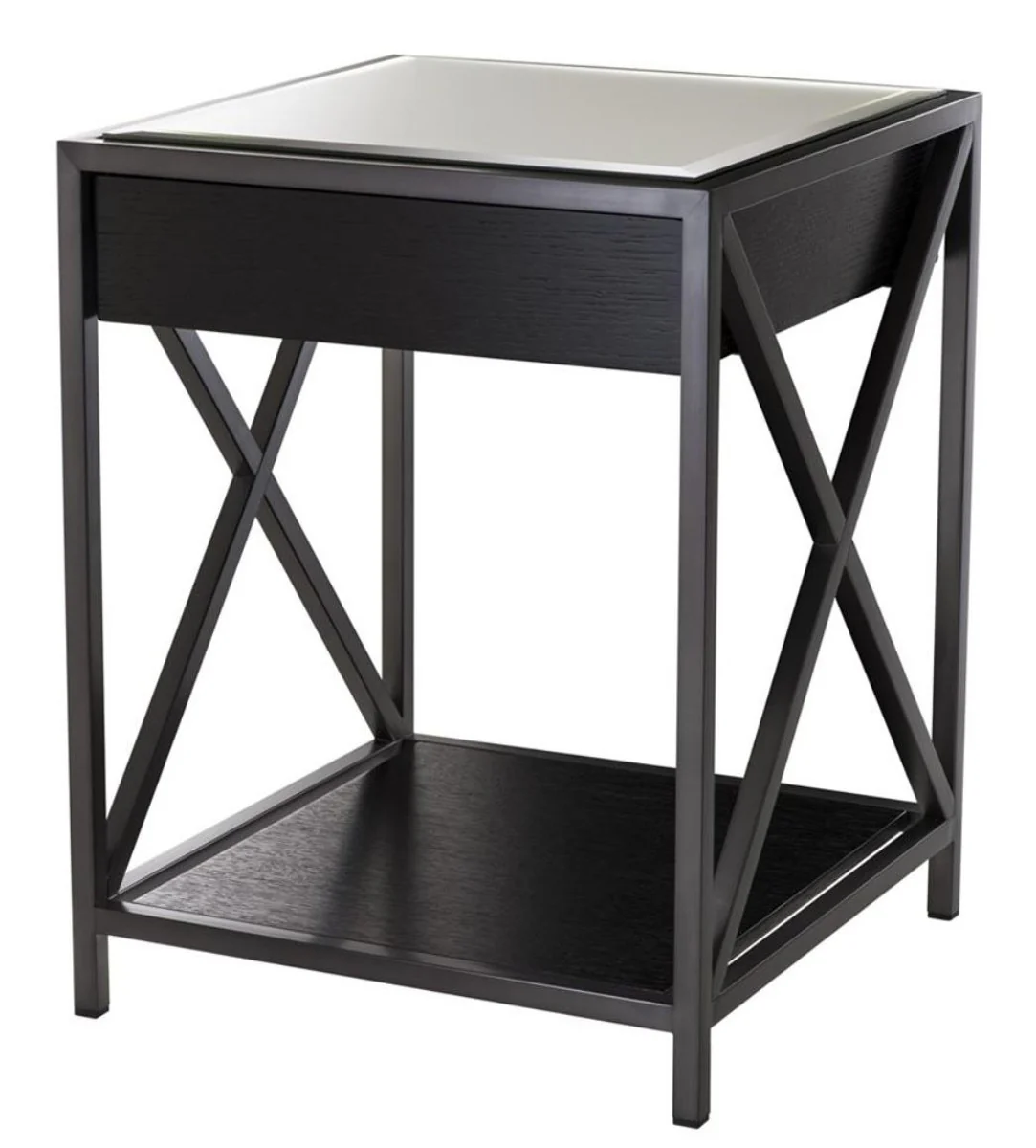 Bedside table bronze / black 47 x 46 x H. 61 cm - Luxury side table
