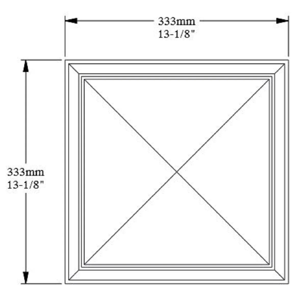 3D panel white 33.3 x 3.5 x H. 33.3 cm - wall panel - ceiling panel - wall decoration in baroque style