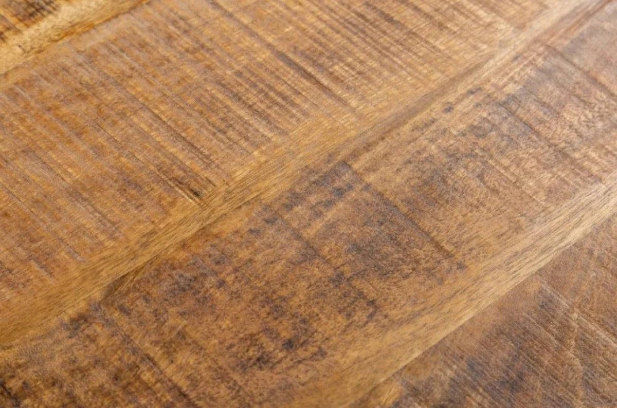 Country house style coffee table natural colors / white 110 x 60 x H. 45 cm - handmade solid wood living room table - living room furniture in country house style