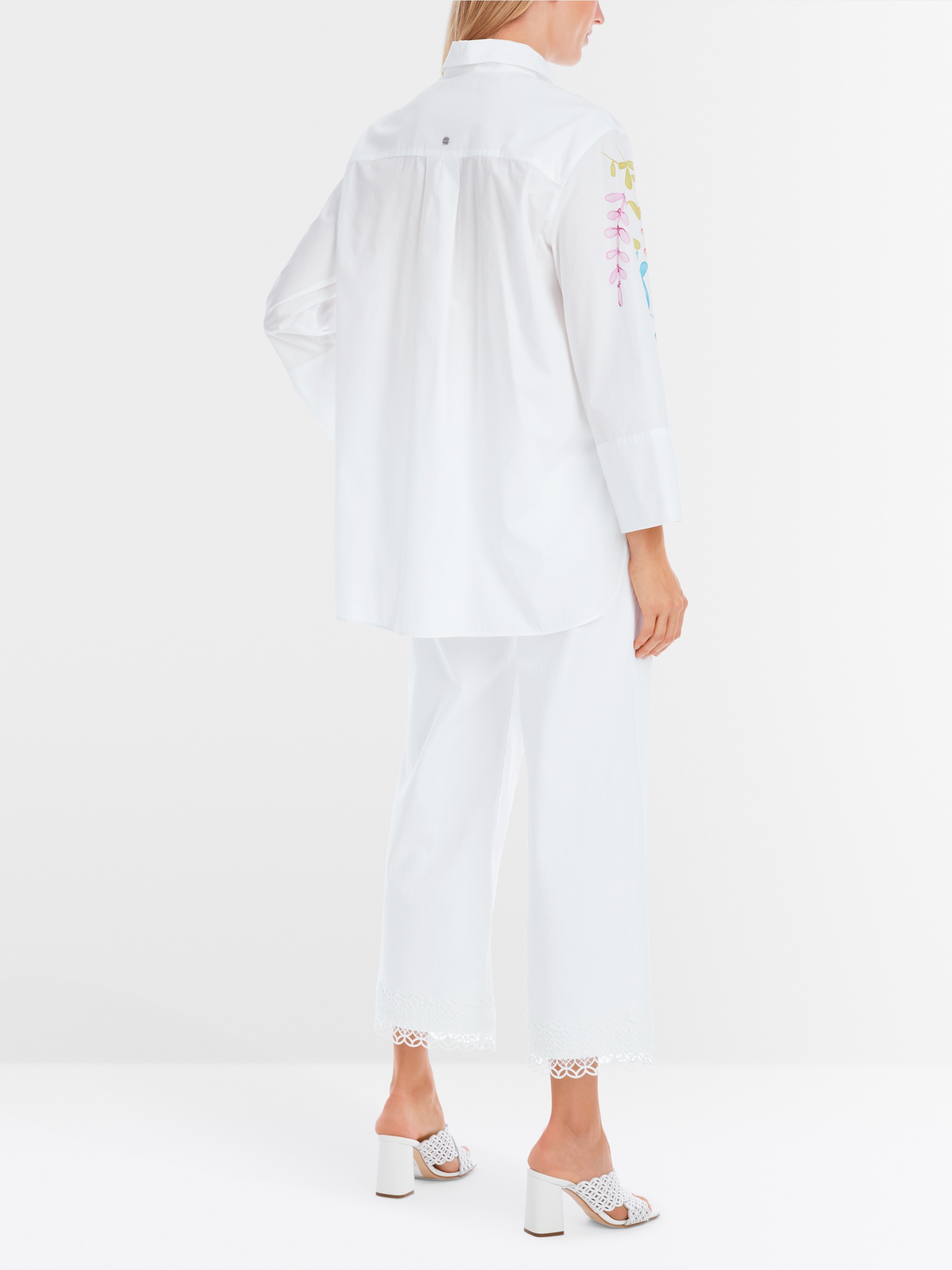 Marc-Cain Hemdbluse aus Bio-Baumwolle mit Aufdruck