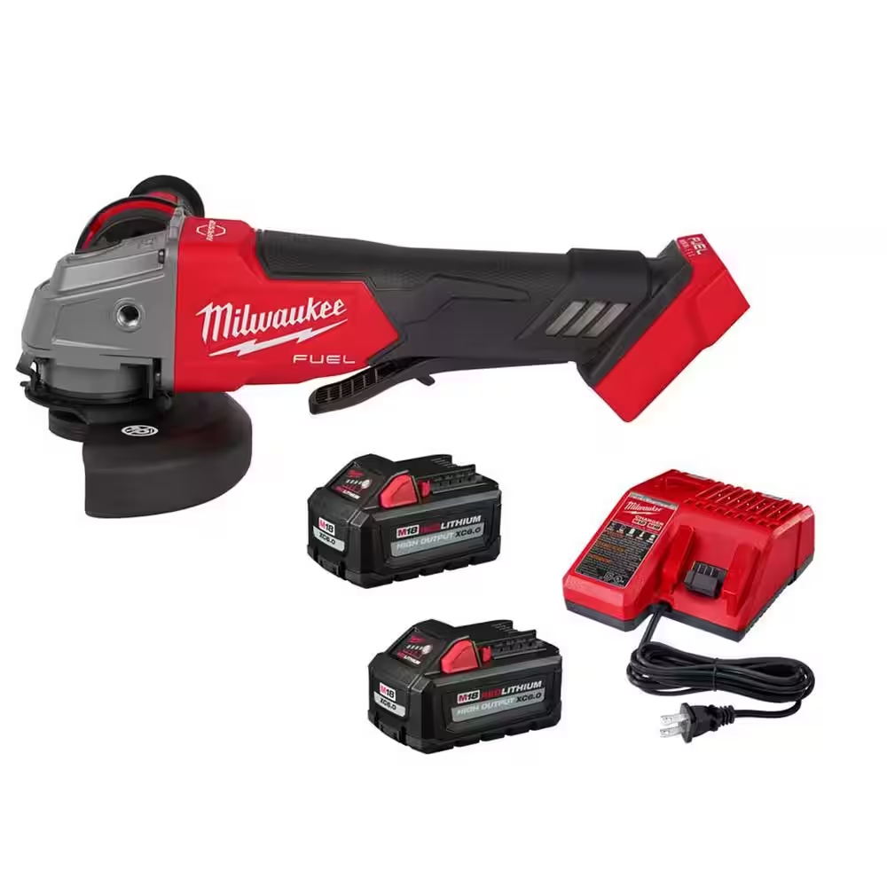 M18 FUEL 18V Lithium-Ionen Brushless Cordless 4-1/2 in./5 in. Grinder w/Paddle Switch w/Two 6.0 Ah Batterie und Ladegerät