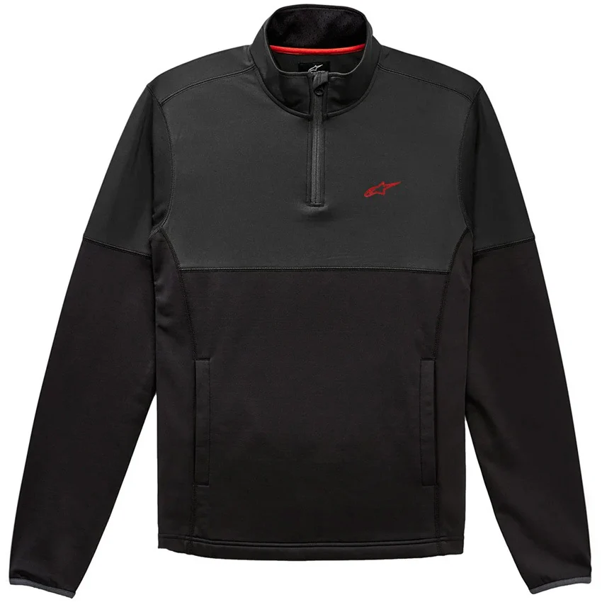 BLACK/RED ALPINESTARS MISSION MIDLAYER SWEAT