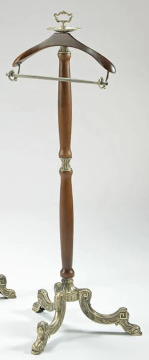 Luxury Baroque Dressboy brown / bronze 45 x 45 x H. 127 cm - Elegant brass clothes rack - Baroque hotel cloakroom furniture