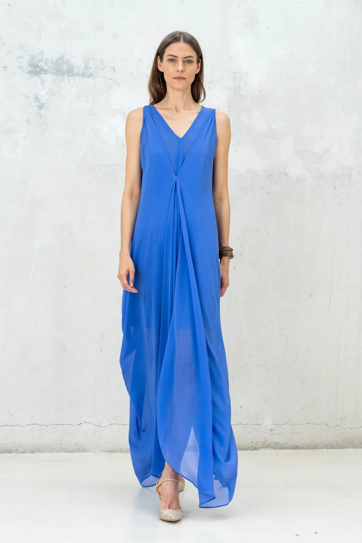 Rivera-Spanien Helena blaues Kleid