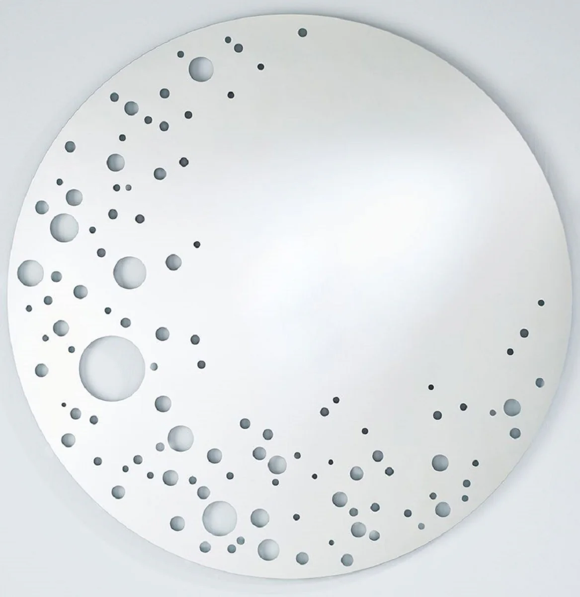 Luxury wall mirror in moon look Ø 125 cm - round living room mirror - luxury collection